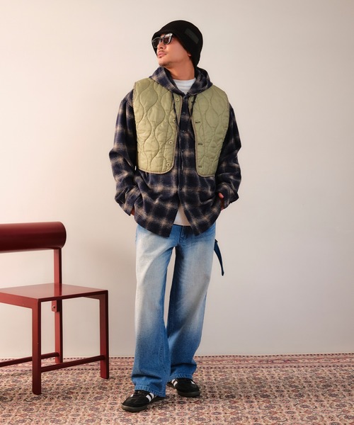 #Re:room（リルーム）の「ヴィンテージペインターワイドデニムパンツ（デニムパンツ・メンズ・ブルー/ブラック・MEDIUM/LARGE/SMALL）」の16枚目の写真