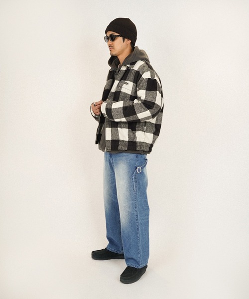 #Re:room（リルーム）の「ヴィンテージペインターワイドデニムパンツ（デニムパンツ・メンズ・ブルー/ブラック・MEDIUM/LARGE/SMALL）」の19枚目の写真