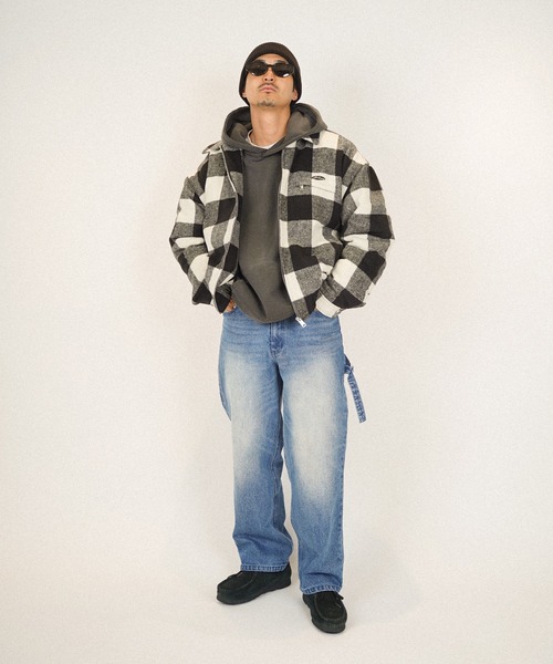 #Re:room（リルーム）の「ヴィンテージペインターワイドデニムパンツ（デニムパンツ・メンズ・ブルー/ブラック・MEDIUM/LARGE/SMALL）」の21枚目の写真