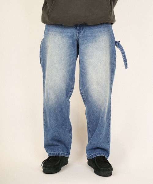 #Re:room（リルーム）の「ヴィンテージペインターワイドデニムパンツ（デニムパンツ・メンズ・ブルー/ブラック・MEDIUM/LARGE/SMALL）」の22枚目の写真