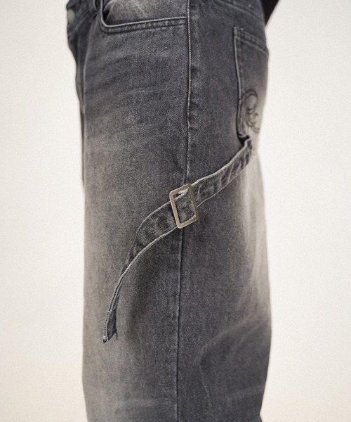 #Re:room（リルーム）の「ヴィンテージペインターワイドデニムパンツ（デニムパンツ・メンズ・ブルー/ブラック・MEDIUM/LARGE/SMALL）」の9枚目の写真