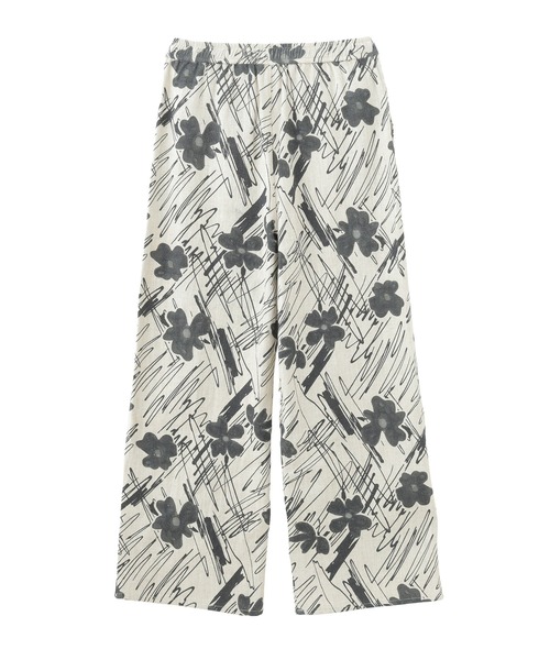 ROSE BUD（ローズバッド）の「ART PRINT PANTS（その他パンツ・レディース・ブルー/ベージュ・ONE SIZE）」の3枚目の写真