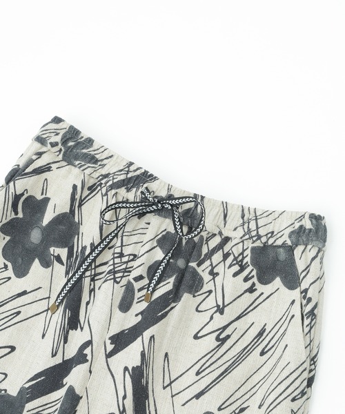 ROSE BUD（ローズバッド）の「ART PRINT PANTS（その他パンツ・レディース・ブルー/ベージュ・ONE SIZE）」の4枚目の写真