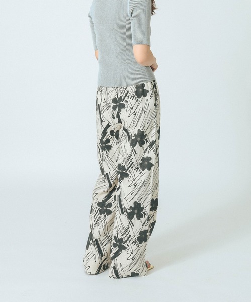 ROSE BUD（ローズバッド）の「ART PRINT PANTS（その他パンツ・レディース・ブルー/ベージュ・ONE SIZE）」の16枚目の写真