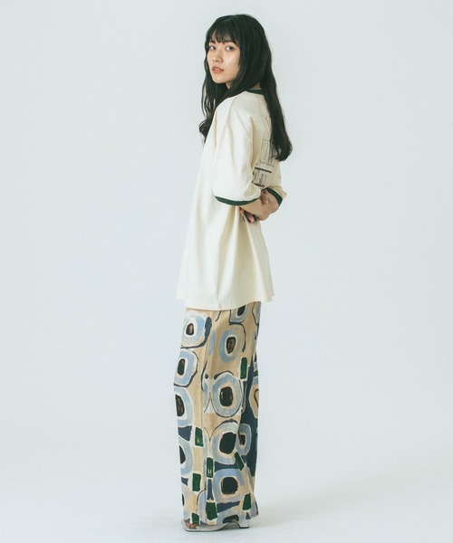 ROSE BUD（ローズバッド）の「ART PRINT PANTS（その他パンツ・レディース・ブルー/ベージュ・ONE SIZE）」の22枚目の写真
