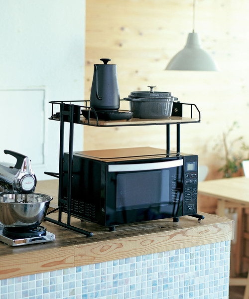 journal standard Furniture (ジャーナルスタンダードファニチャー)の「《WEB限定》【Mash/マッシュ】BY cage microwave rack レンジラック(家具・レディース・ホワイト/ブラック・FREE)」の2枚目の写真