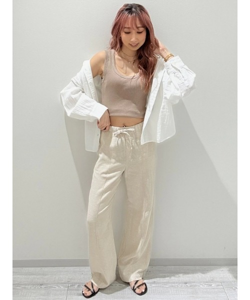 カイメロ　リネン　パンツ リネン超撥水イージーワイドパンツ｜nest Robe / CONFECT ONLINE
