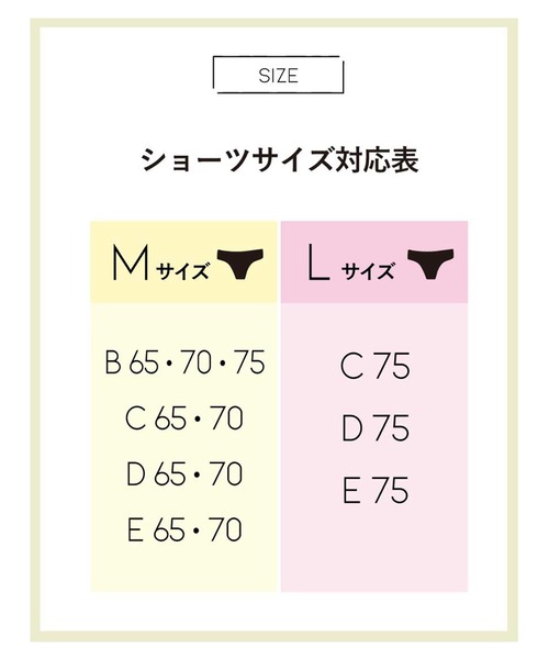 AMPHI(アンフィ)の「【まる胸メイク】ブラ&ショーツセット ラッセルレース(ブラ&ショーツ・レディース・オレンジ/イエロー×グレー/パープル/サックスブルー/クリーム/ライム・D65/C75/C70/C65/B75/B70/B65/E75/E70/E65/D75/D70)」の7枚目の写真