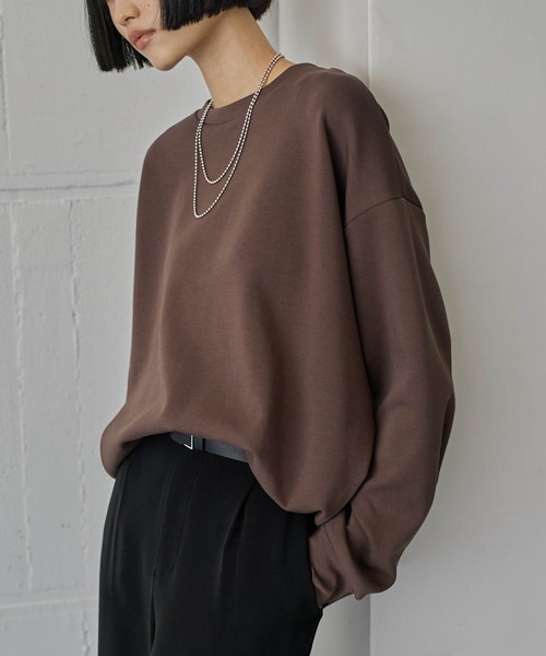 for/c（フォーシー）の「[新色追加]バックコクーンプルオーバー【サスティナブル】（Tシャツ/カットソー・レディース・ブラック/アイボリー/ブラウン・M/L）」の3枚目の写真