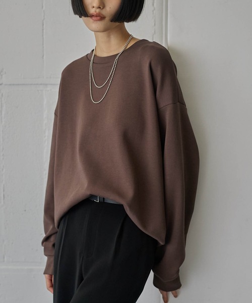 for/c（フォーシー）の「[新色追加]バックコクーンプルオーバー【サスティナブル】（Tシャツ/カットソー・レディース・ブラック/アイボリー/ブラウン・M/L）」の18枚目の写真
