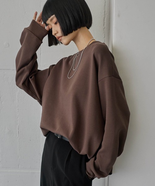 for/c（フォーシー）の「[新色追加]バックコクーンプルオーバー【サスティナブル】（Tシャツ/カットソー・レディース・ブラック/アイボリー/ブラウン・M/L）」の19枚目の写真