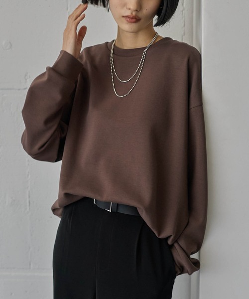 for/c（フォーシー）の「[新色追加]バックコクーンプルオーバー【サスティナブル】（Tシャツ/カットソー・レディース・ブラック/アイボリー/ブラウン・M/L）」の20枚目の写真