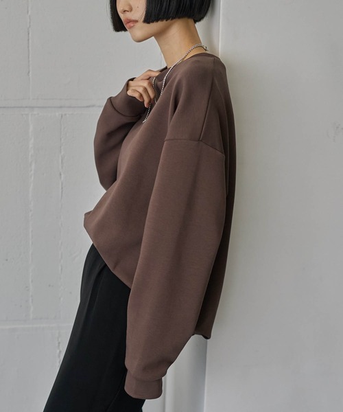 for/c（フォーシー）の「[新色追加]バックコクーンプルオーバー【サスティナブル】（Tシャツ/カットソー・レディース・ブラック/アイボリー/ブラウン・M/L）」の21枚目の写真