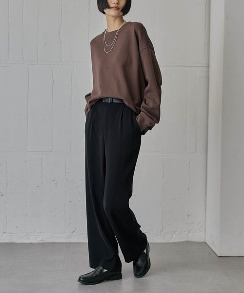 for/c（フォーシー）の「[新色追加]バックコクーンプルオーバー【サスティナブル】（Tシャツ/カットソー・レディース・ブラック/アイボリー/ブラウン・M/L）」の22枚目の写真