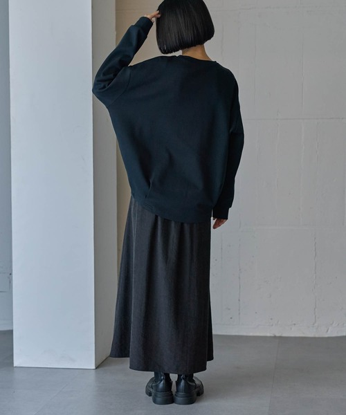 for/c（フォーシー）の「[新色追加]バックコクーンプルオーバー【サスティナブル】（Tシャツ/カットソー・レディース・ブラック/アイボリー/ブラウン・M/L）」の10枚目の写真