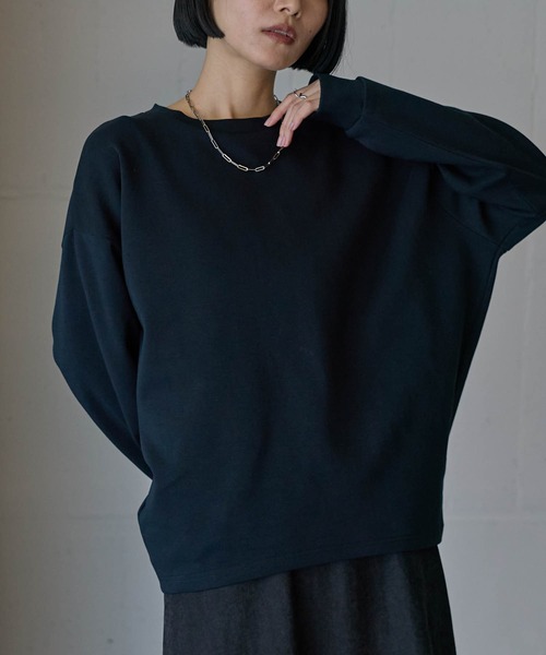 for/c（フォーシー）の「[新色追加]バックコクーンプルオーバー【サスティナブル】（Tシャツ/カットソー・レディース・ブラック/アイボリー/ブラウン・M/L）」の6枚目の写真