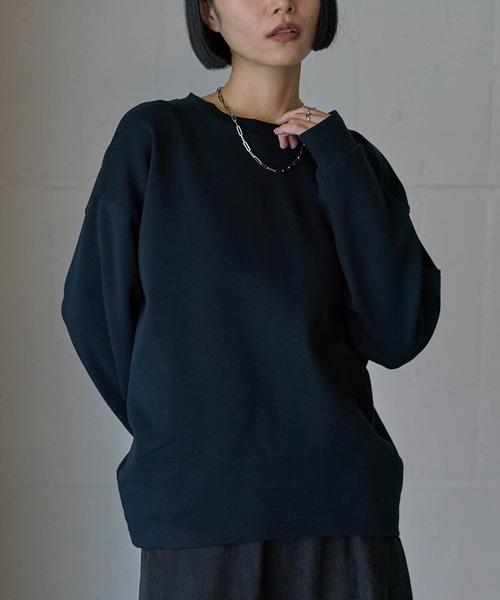 for/c（フォーシー）の「[新色追加]バックコクーンプルオーバー【サスティナブル】（Tシャツ/カットソー・レディース・ブラック/アイボリー/ブラウン・M/L）」の7枚目の写真