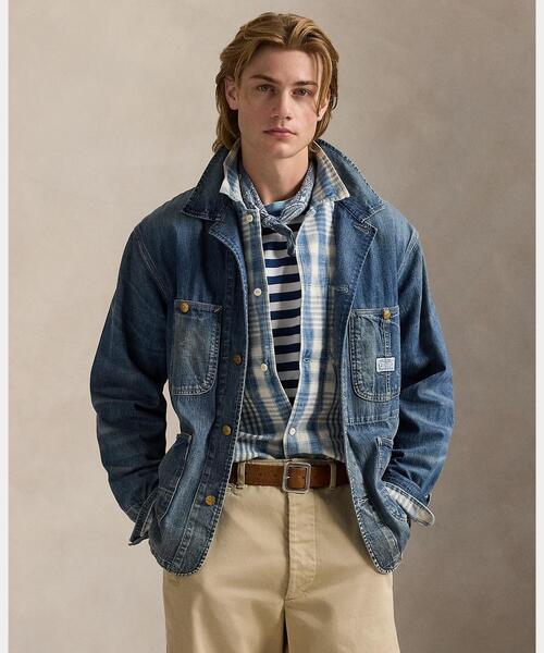 【美品】RalphLaurenラルフローレンコットンチェックパッチワークブラウス 美品】RalphLaurenラルフローレンコットンチェックパッチワーク
