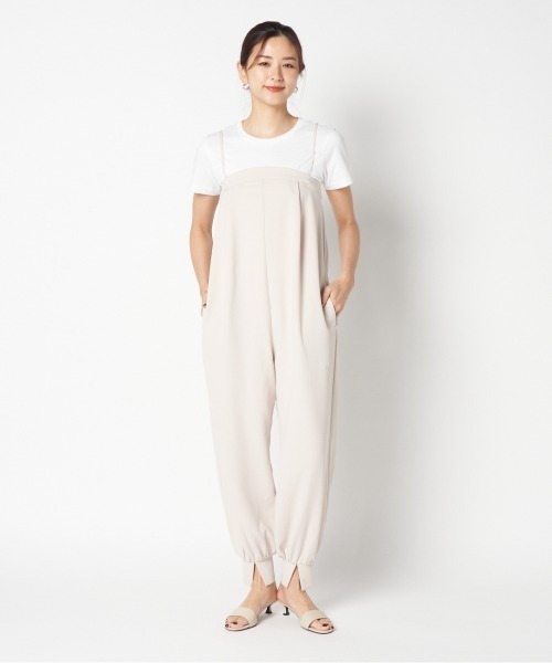 HELIOPOLE（エリオポール）の「JUMP SUITS(JERSEY)（その他パンツ・レディース・ベージュ/ブラック・36/38）」の2枚目の写真