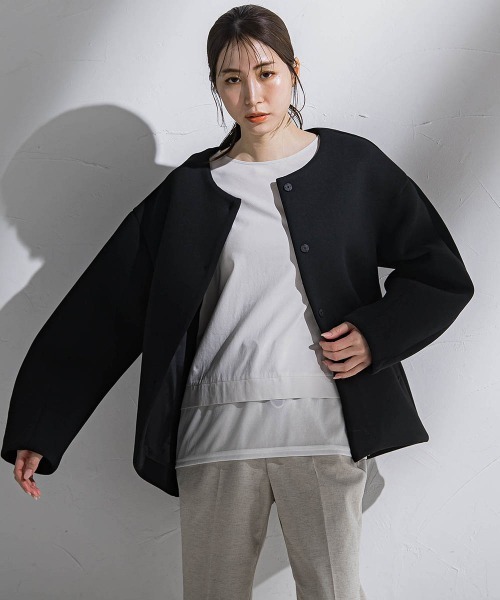 la.f…(ラエフ)の「シアードッキングカットソー≪洗濯機で洗える≫(Tシャツ/カットソー・レディース・ホワイト/ネイビー/ベージュ・7号/9号)」の18枚目の写真