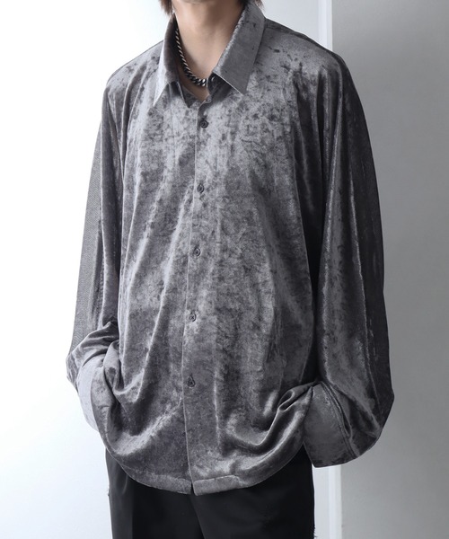 welise/ウェライズ】リッチベルベットシアーファブリック 長袖オーバー