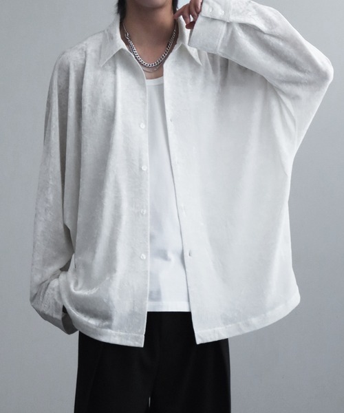 Kei Shirahata ベルベット シャツ ブラウス styling/（スタイリング）の「styling/ kei shirahata オフショルダー