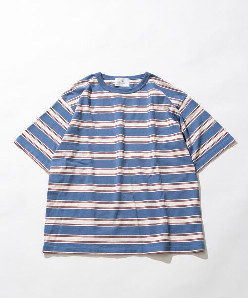 URBAN RESEARCH Sonny Label(アーバンリサーチサニーレーベル)の「レトロボーダーハーフスリーブTEE(Tシャツ/カットソー・メンズ・ブルー系その他/ブラウン系その他・MEDIUM/LARGE)」の2枚目の写真
