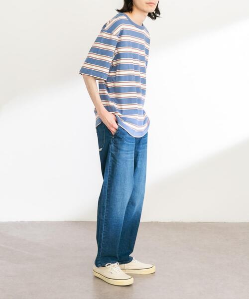 URBAN RESEARCH Sonny Label(アーバンリサーチサニーレーベル)の「レトロボーダーハーフスリーブTEE(Tシャツ/カットソー・メンズ・ブルー系その他/ブラウン系その他・MEDIUM/LARGE)」の8枚目の写真