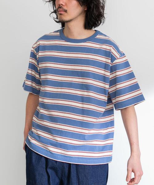セール】レトロボーダーハーフスリーブTシャツ（Tシャツ