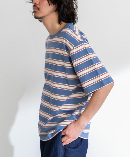 URBAN RESEARCH Sonny Label(アーバンリサーチサニーレーベル)の「レトロボーダーハーフスリーブTEE(Tシャツ/カットソー・メンズ・ブルー系その他/ブラウン系その他・MEDIUM/LARGE)」の11枚目の写真