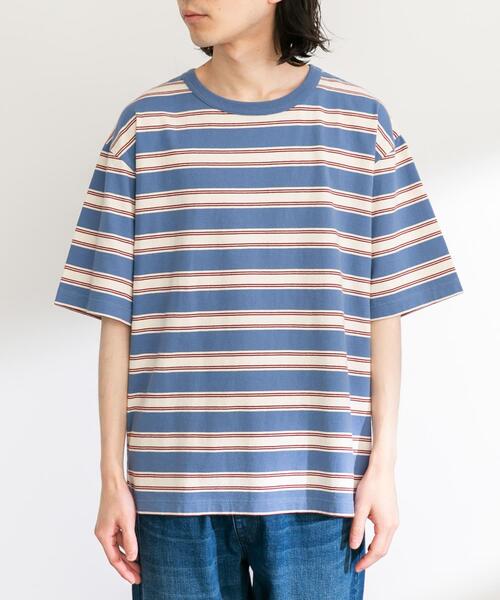 URBAN RESEARCH Sonny Label(アーバンリサーチサニーレーベル)の「レトロボーダーハーフスリーブTEE(Tシャツ/カットソー・メンズ・ブルー系その他/ブラウン系その他・MEDIUM/LARGE)」の14枚目の写真