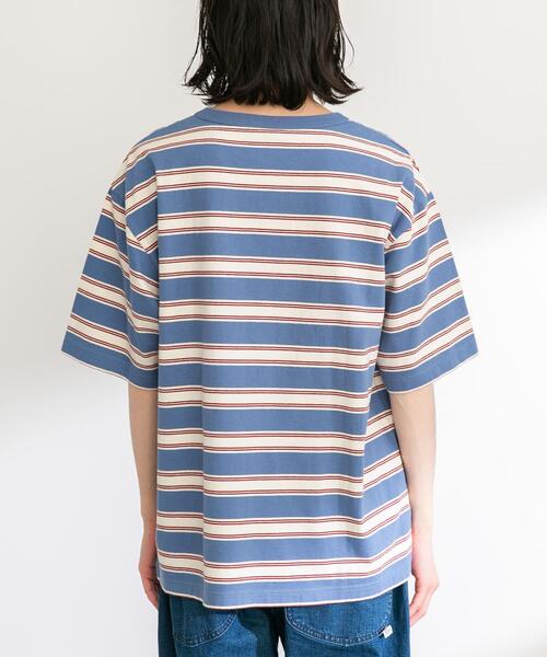 URBAN RESEARCH Sonny Label(アーバンリサーチサニーレーベル)の「レトロボーダーハーフスリーブTEE(Tシャツ/カットソー・メンズ・ブルー系その他/ブラウン系その他・MEDIUM/LARGE)」の15枚目の写真