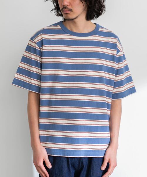 URBAN RESEARCH Sonny Label(アーバンリサーチサニーレーベル)の「レトロボーダーハーフスリーブTEE(Tシャツ/カットソー・メンズ・ブルー系その他/ブラウン系その他・MEDIUM/LARGE)」の16枚目の写真
