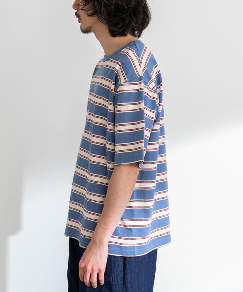 URBAN RESEARCH Sonny Label(アーバンリサーチサニーレーベル)の「レトロボーダーハーフスリーブTEE(Tシャツ/カットソー・メンズ・ブルー系その他/ブラウン系その他・MEDIUM/LARGE)」の17枚目の写真