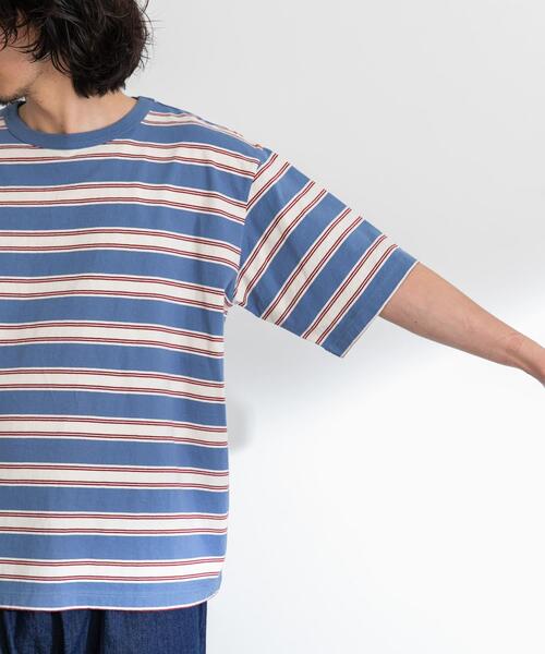URBAN RESEARCH Sonny Label(アーバンリサーチサニーレーベル)の「レトロボーダーハーフスリーブTEE(Tシャツ/カットソー・メンズ・ブルー系その他/ブラウン系その他・MEDIUM/LARGE)」の19枚目の写真