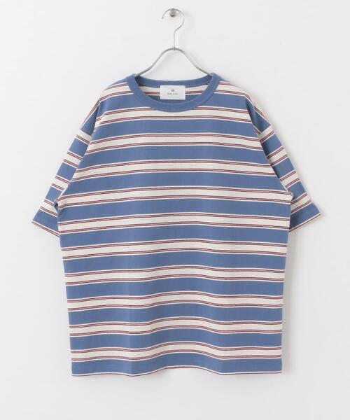 URBAN RESEARCH Sonny Label(アーバンリサーチサニーレーベル)の「レトロボーダーハーフスリーブTEE(Tシャツ/カットソー・メンズ・ブルー系その他/ブラウン系その他・MEDIUM/LARGE)」の20枚目の写真