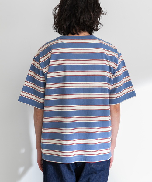 セール】レトロボーダーハーフスリーブTシャツ（Tシャツ