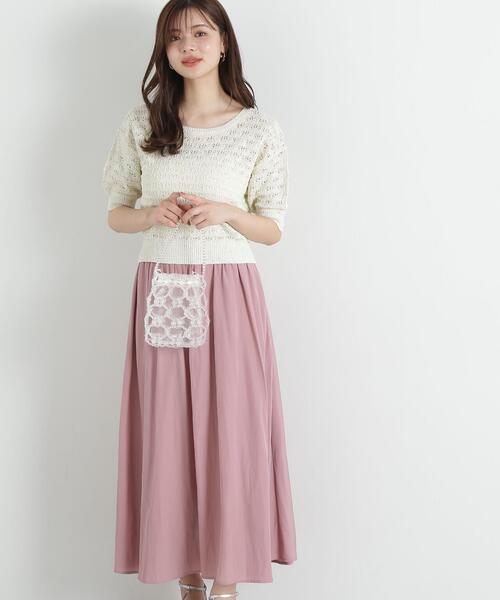 PROPORTION BODY DRESSING(プロポーションボディドレッシング)の「カッセンフレアースカート / 1215120408(スカート・レディース・グレー/ピンク/ネイビー・SMALL/MEDIUM)」の3枚目の写真