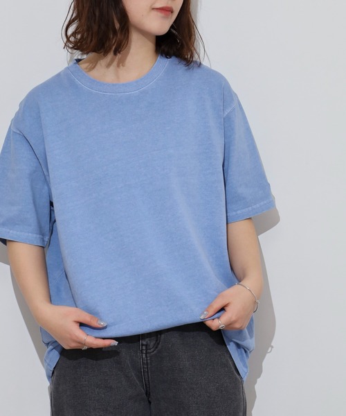 JEMORGAN(ジェーイーモーガン)の「JEMORGAN 天竺 ピグメント半袖T(Tシャツ/カットソー・メンズ・オレンジ/グリーン/ブラック/サックスブルー/オフホワイト/パープル/イエロー/ブラウン/レッド/オリーブ/ダークブルー・M/L/XL/S)」の6枚目の写真