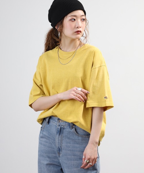 JEMORGAN(ジェーイーモーガン)の「JEMORGAN 天竺 ピグメント半袖T(Tシャツ/カットソー・メンズ・オレンジ/グリーン/ブラック/サックスブルー/オフホワイト/パープル/イエロー/ブラウン/レッド/オリーブ/ダークブルー・M/L/XL/S)」の9枚目の写真