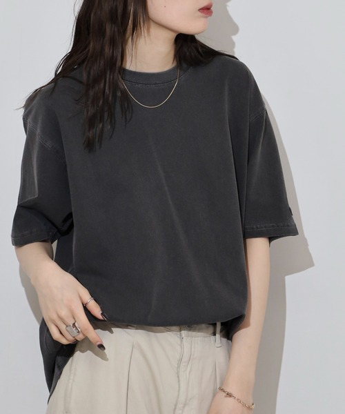 JEMORGAN(ジェーイーモーガン)の「JEMORGAN 天竺 ピグメント半袖T(Tシャツ/カットソー・メンズ・オレンジ/グリーン/ブラック/サックスブルー/オフホワイト/パープル/イエロー/ブラウン/レッド/オリーブ/ダークブルー・M/L/XL/S)」の1枚目の写真