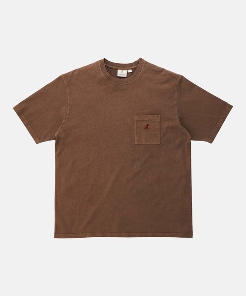 Gramicci（グラミチ）の「ONE POINT TEE PIGT DYED｜ワンポイントTシャツピグメントダイ Gramicci グラミチ（Tシャツ/カットソー・メンズ・オリーブ系/ナチュラル/ブラウン/マスタード/ネイビー/レッド/イエロー・S/L/XL/XXL/M）」の12枚目の写真