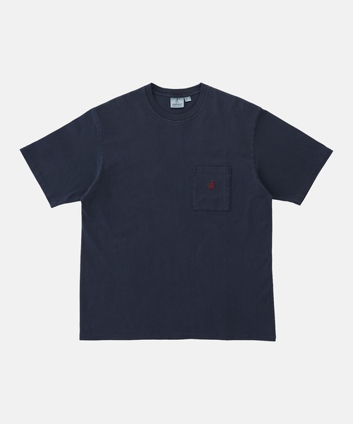 Gramicci（グラミチ）の「ONE POINT TEE PIGT DYED｜ワンポイントTシャツピグメントダイ Gramicci グラミチ（Tシャツ/カットソー・メンズ・オリーブ系/ナチュラル/ブラウン/マスタード/ネイビー/レッド/イエロー・S/L/XL/XXL/M）」の10枚目の写真