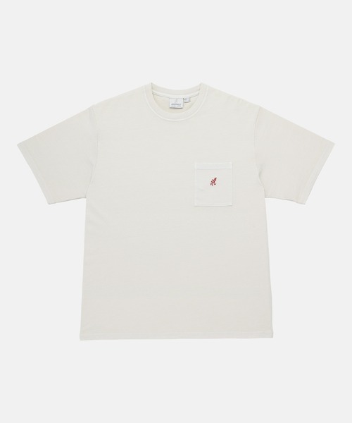 Gramicci（グラミチ）の「ONE POINT TEE PIGT DYED｜ワンポイントTシャツピグメントダイ Gramicci グラミチ（Tシャツ/カットソー・メンズ・オリーブ系/ナチュラル/ブラウン/マスタード/ネイビー/レッド/イエロー・S/L/XL/XXL/M）」の16枚目の写真