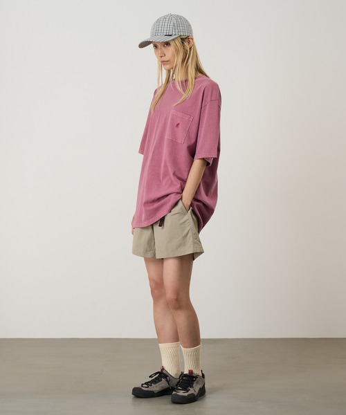 Gramicci（グラミチ）の「ONE POINT TEE PIGT DYED｜ワンポイントTシャツピグメントダイ Gramicci グラミチ（Tシャツ/カットソー・メンズ・オリーブ系/ナチュラル/ブラウン/マスタード/ネイビー/レッド/イエロー・S/L/XL/XXL/M）」の19枚目の写真