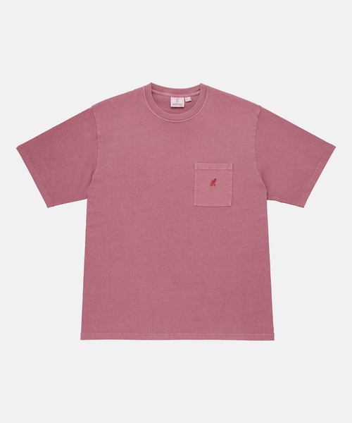 Gramicci（グラミチ）の「ONE POINT TEE PIGT DYED｜ワンポイントTシャツピグメントダイ Gramicci グラミチ（Tシャツ/カットソー・メンズ・オリーブ系/ナチュラル/ブラウン/マスタード/ネイビー/レッド/イエロー・S/L/XL/XXL/M）」の22枚目の写真