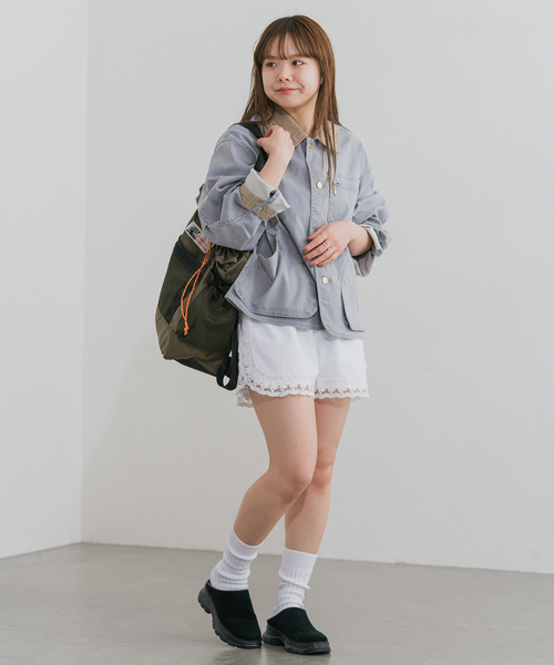 U by SPICK&SPAN(ユーバイスピックアンドスパン)の「《追加》サイドレースショートパンツ(その他パンツ・レディース・ホワイト・FREE)」の12枚目の写真