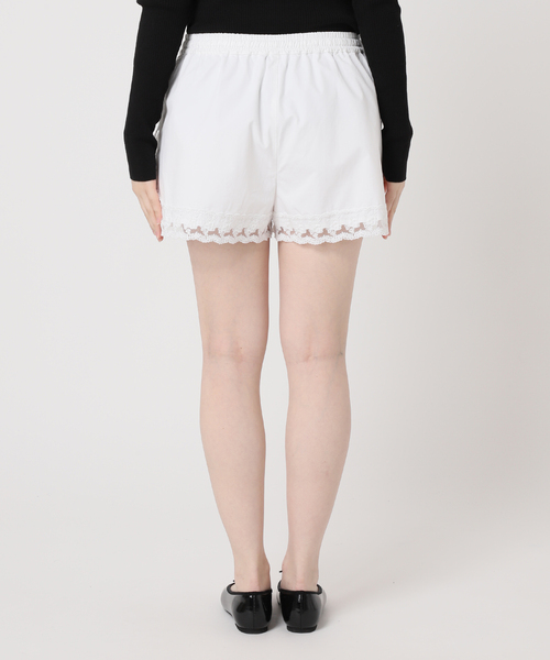 U by SPICK&SPAN(ユーバイスピックアンドスパン)の「《追加》サイドレースショートパンツ(その他パンツ・レディース・ホワイト・FREE)」の7枚目の写真