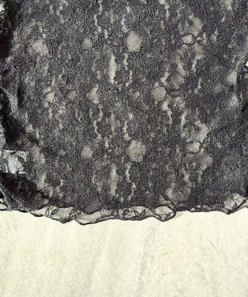 Futier land(フューティアランド)の「ボートネックシアーレーストップス(Tシャツ/カットソー・レディース・ブラック/ホワイト・FREE)」の12枚目の写真