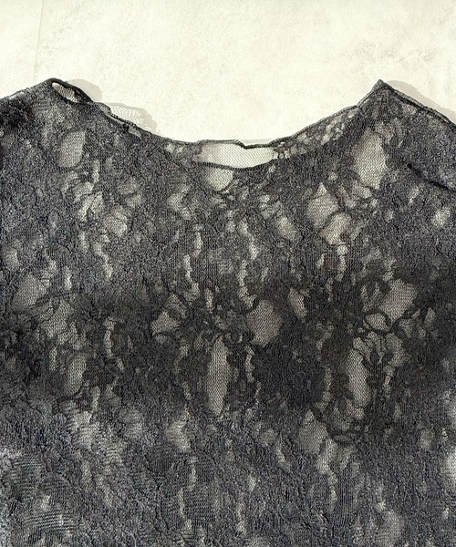 Futier land(フューティアランド)の「ボートネックシアーレーストップス(Tシャツ/カットソー・レディース・ブラック/ホワイト・FREE)」の11枚目の写真